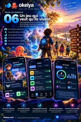 Affiche conceptuelle 6 : équilibre entre jeu et activités réelles