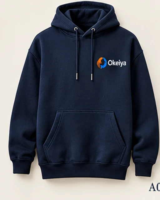 Hoodie bleu marine — maquette avant