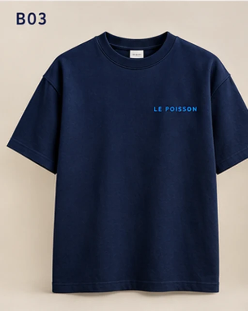 T-shirt bleu marine — maquette avant
