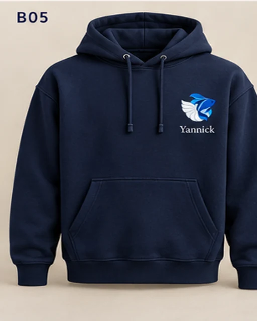 Hoodie bleu marine — maquette avant
