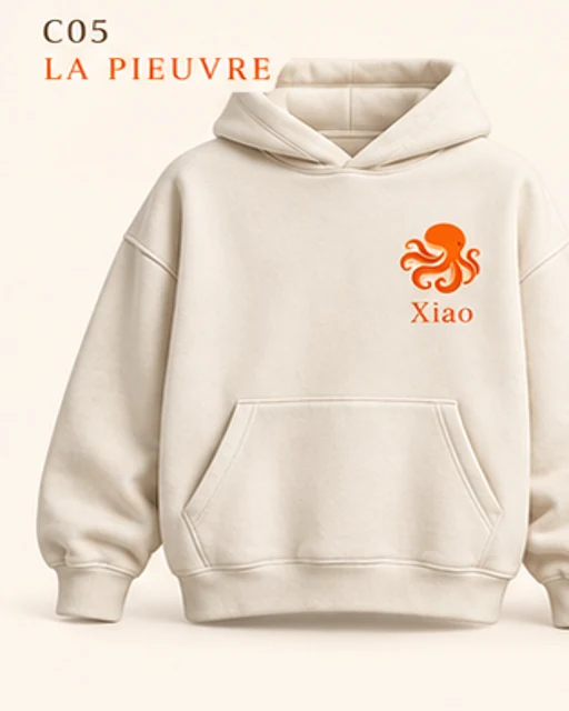 Hoodie crème — maquette avant