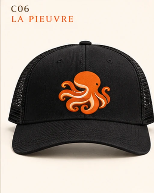 Casquette noire — maquette avant