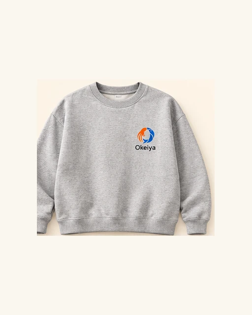 Crewneck gris pâle — maquette avant