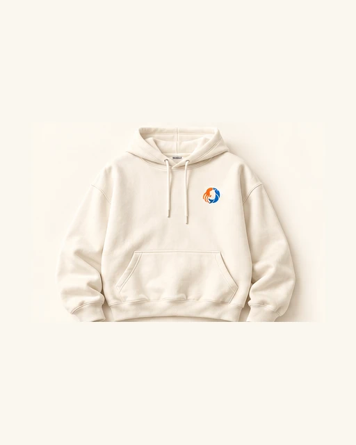 Hoodie blanc cassé — maquette avant