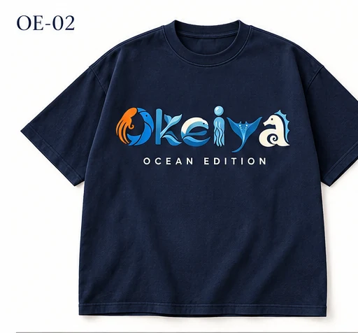 T-shirt bleu marine — maquette avant