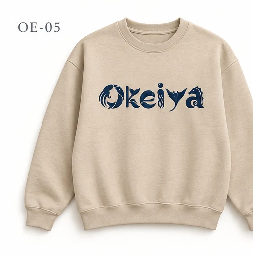 Crewneck sable — maquette avant