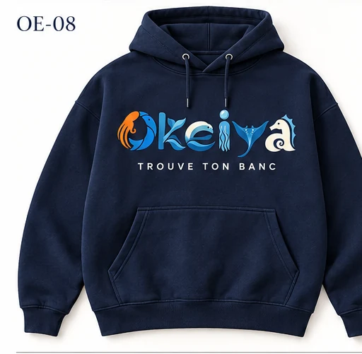 Hoodie bleu marine — maquette avant