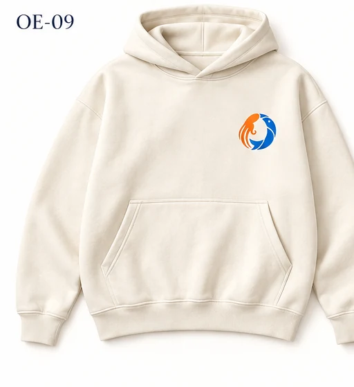 Hoodie crème — maquette avant