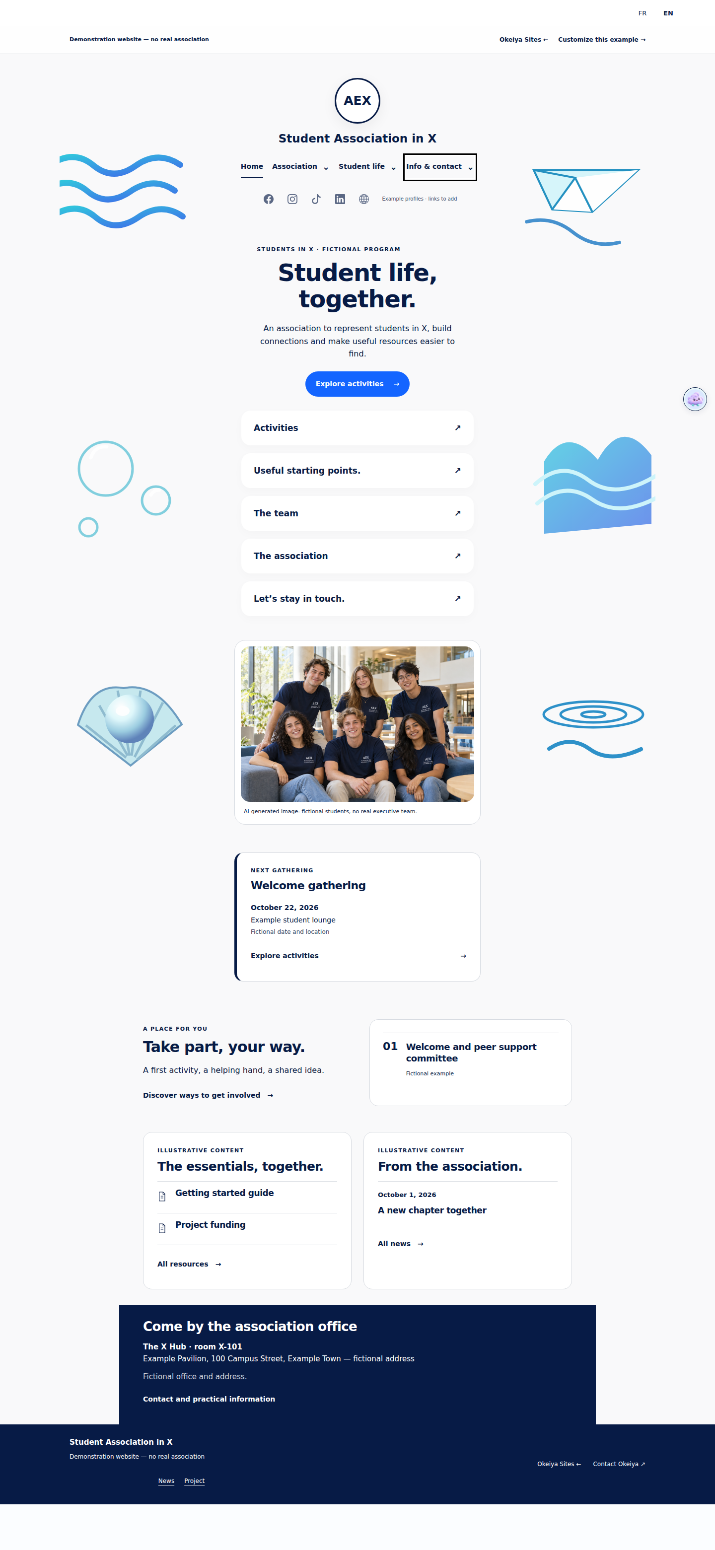 Home page of Student Association in X: Student life, together.